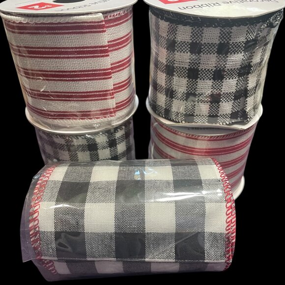 DECORATIVE RIBBON - 5 ROLLS - Picture 1 of 1